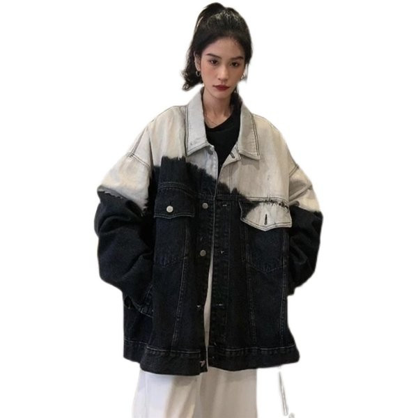 Geaca casual dama din denim model larg