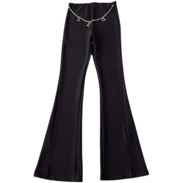 Pantaloni moderni cu lanț metalic
