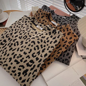 Γυναικείο πουλόβερ με leopard print