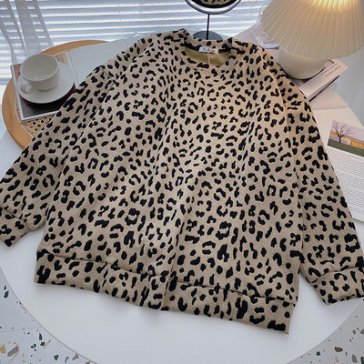 Γυναικείο πουλόβερ με leopard print