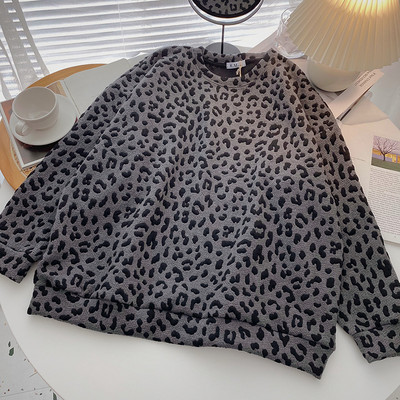 Γυναικείο πουλόβερ με leopard print