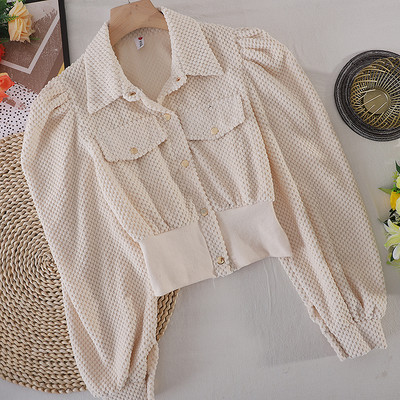 Cămașă modernă de damă cu guler și nasturi clasici - mai multe culori