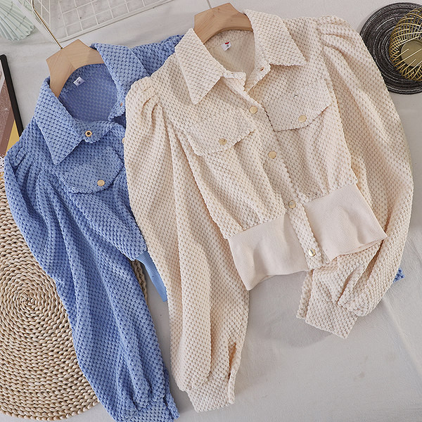 Cămașă modernă de damă cu guler și nasturi clasici - mai multe culori