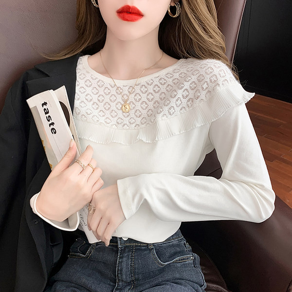 Bluză de damă cu broderie și mâneci lungi