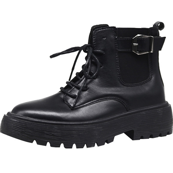 Cizme de dama doua modele cu sireturi si catarama metalica