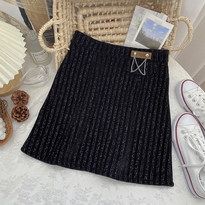 Fusta scurta de dama cu talie inalta - stil retro