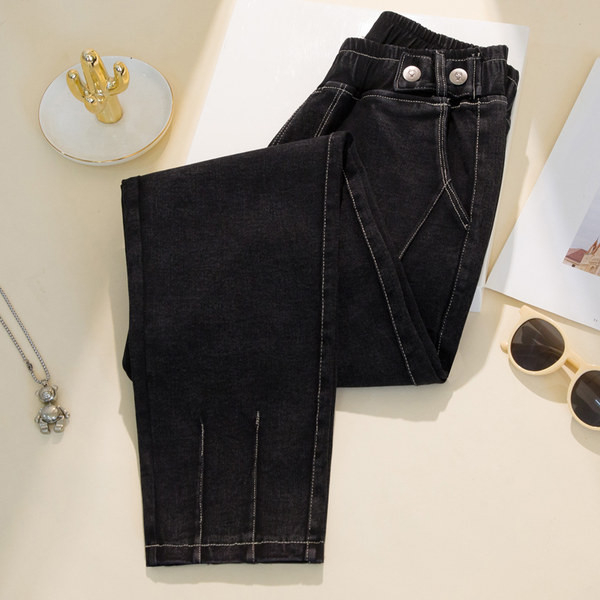 Blugi de dama lati cu talie elastica