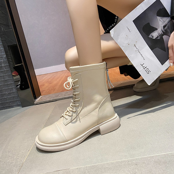 Cizme de dama din imitatie de piele doua modele cu sireturi si fermoar