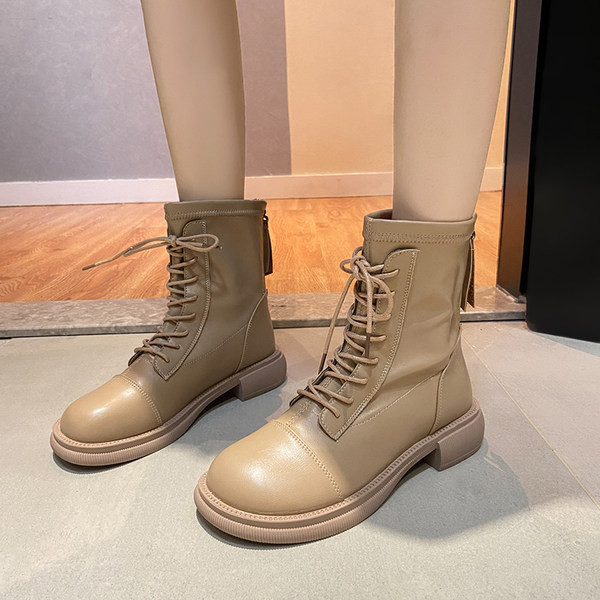 Cizme de dama din imitatie de piele doua modele cu sireturi si fermoar