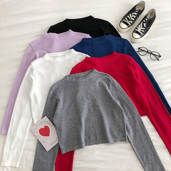 Bluza scurta de dama-model uni