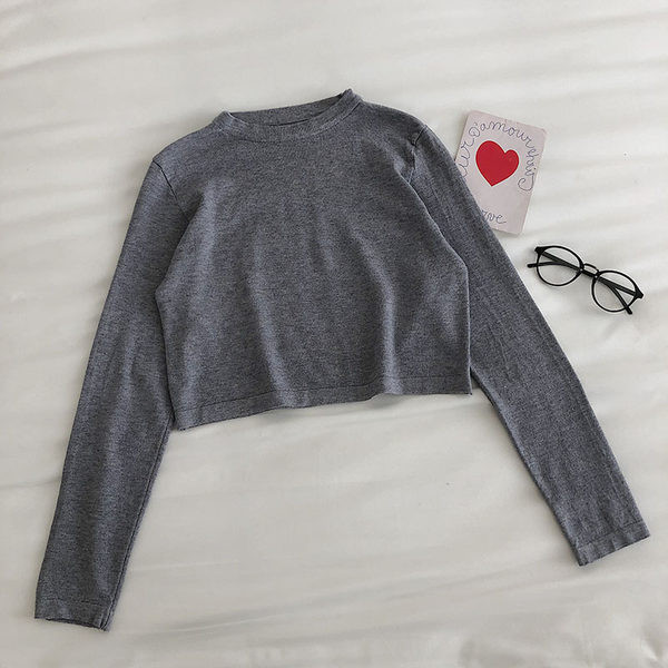 Bluza scurta de dama-model uni