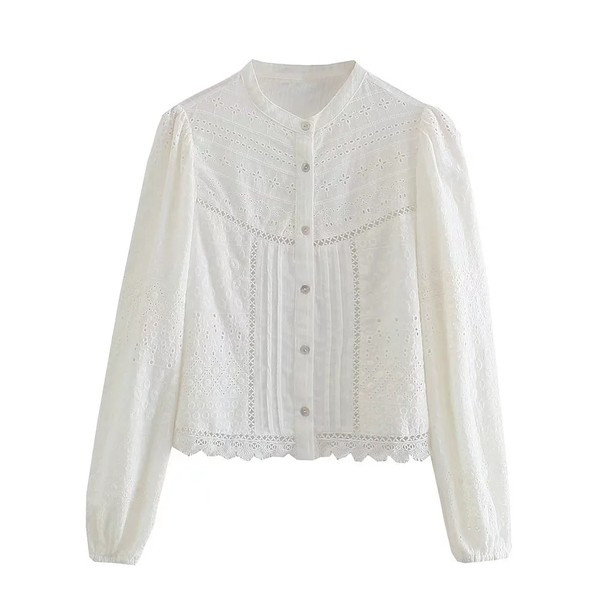 Camasa de toamna model nou cu dantela si nasturi