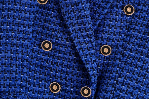 Geaca de toamna in carouri cu nasturi pentru femei