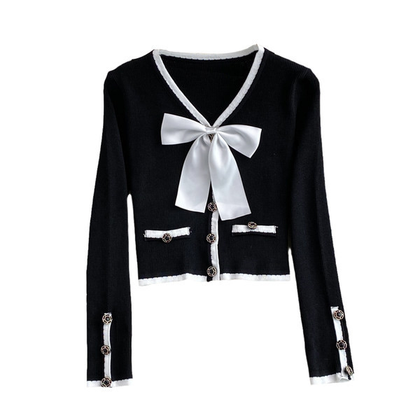 Vesta casual dama cu panglica si maneci lungi