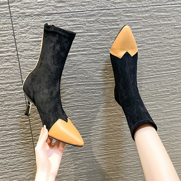 Cizme dama model ascutit cu toc 7 cm