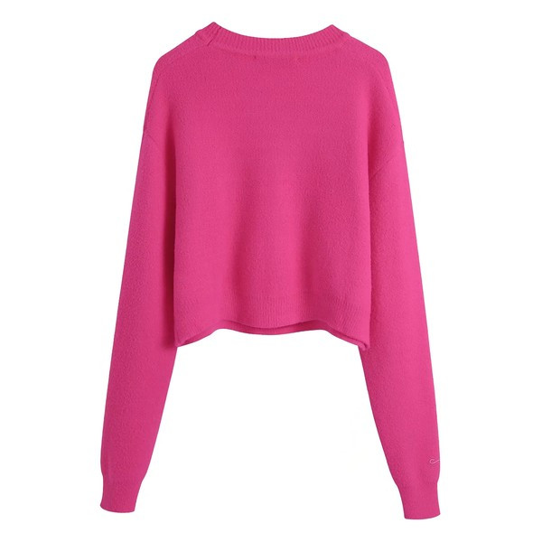 Pulover scurt de toamna din tricotat subtire