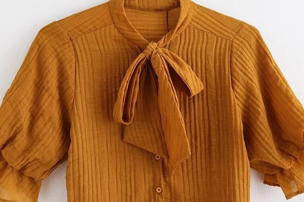 Cămașă casual de damă cu mâneci scurte și bucle