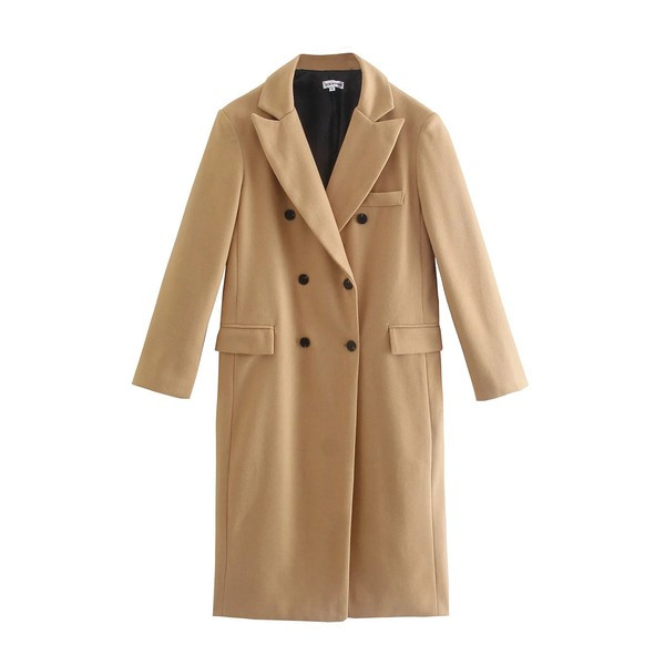 Palton lung cu închidere pe două rânduri