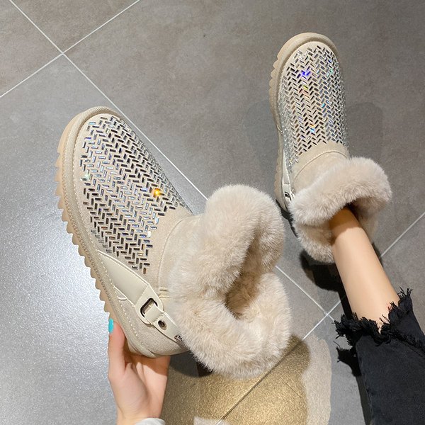 Ghete de dama moderne cu pietre si puf