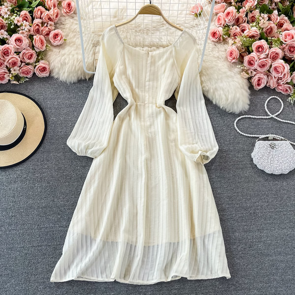 Rochie casual dama model nou cu maneci lungi