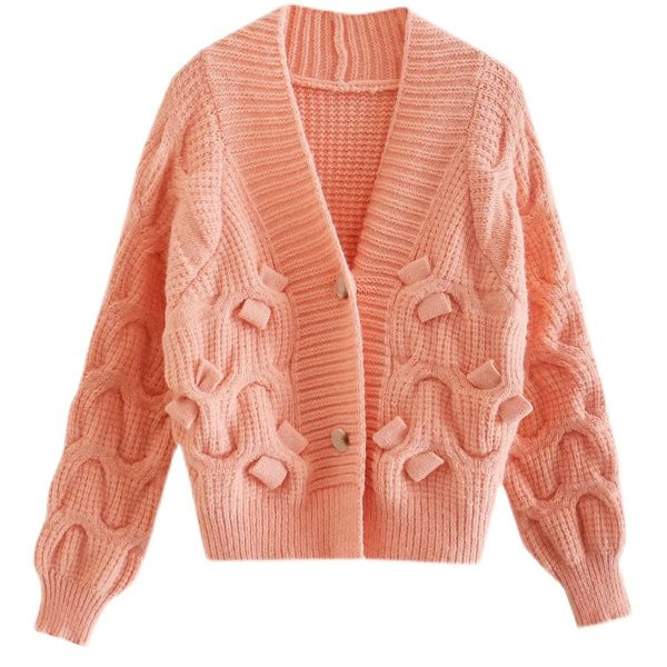 Vesta de toamna model nou cu nasturi si decolteu spitz