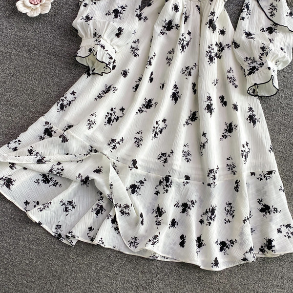 Rochie eleganta de dama cu talie elastica si panglica