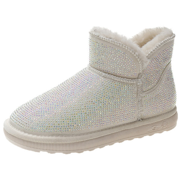 Ghete de dama moderne cu pietre si captuseala calda