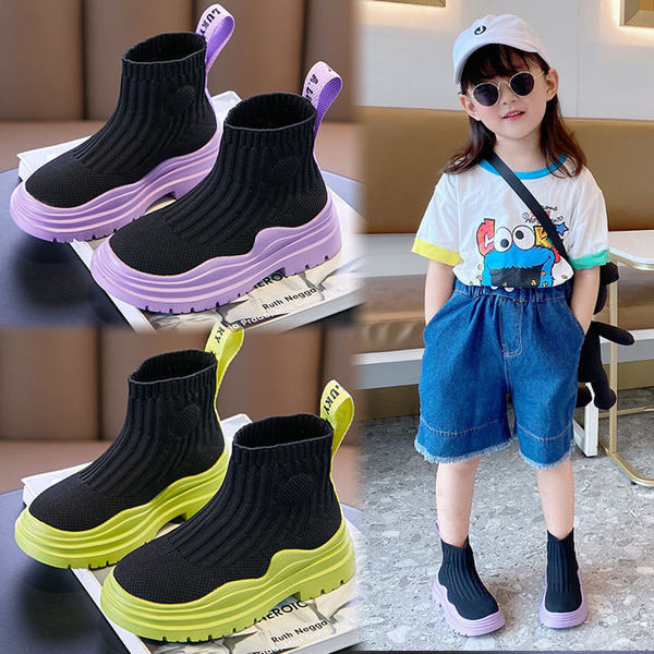 Adidași pentru copii eleganti pentru fete cu talpă plată fără închidere