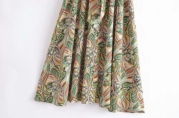 Дамска рокля с флорален десен и колан