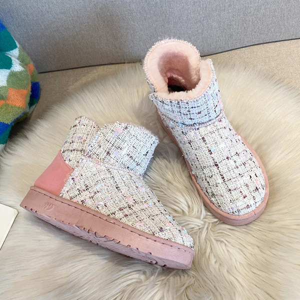 Cizme casual de dama cu captuseala calda si talpa plata