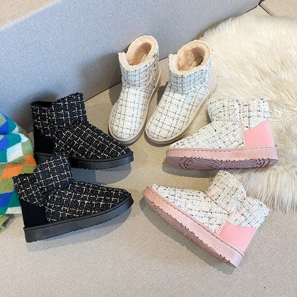 Cizme casual de dama cu captuseala calda si talpa plata