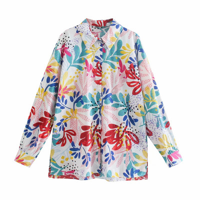Νέο μοντέλο φθινοπωρινό πουκάμισο με λουλουδάτο μοτίβο