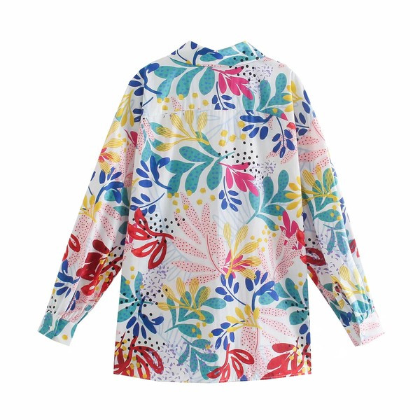 Camasa de toamna model nou cu model floral