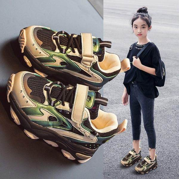 Adidasi sport respirabili pentru fete cu velcro si cravate