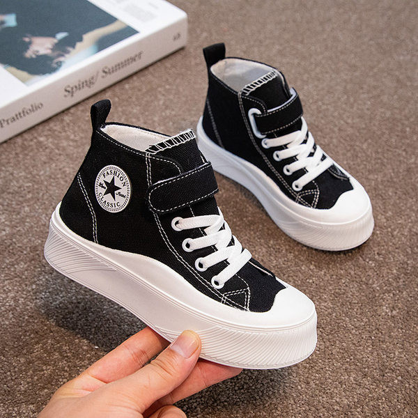 Adidași din material textil cu talpă de cauciuc pentru fete și băieți