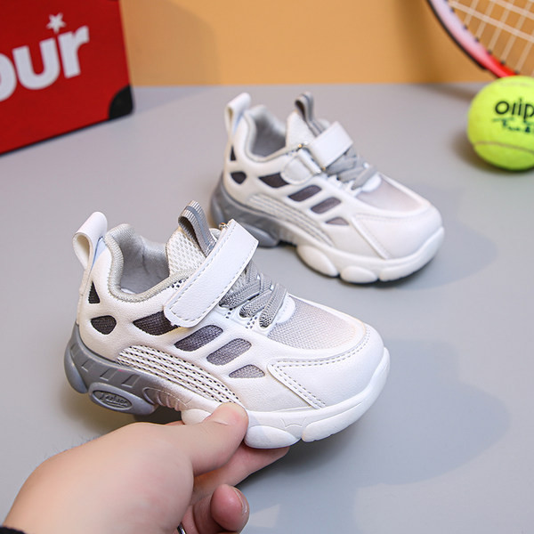 Adidași pentru copii colorați cu autocolante și talpă plată - trei culori