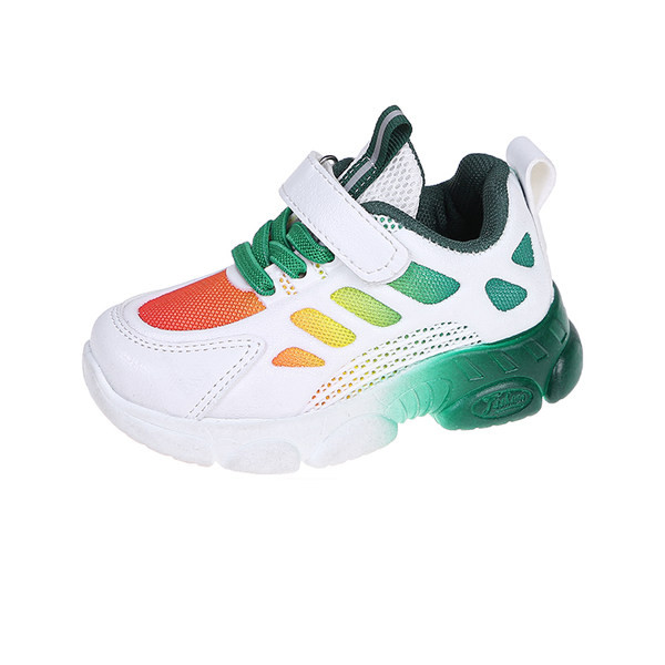 Adidași pentru copii colorați cu autocolante și talpă plată - trei culori