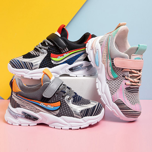 Tenisi copii din plasă cu velcro pentru fete și băieți