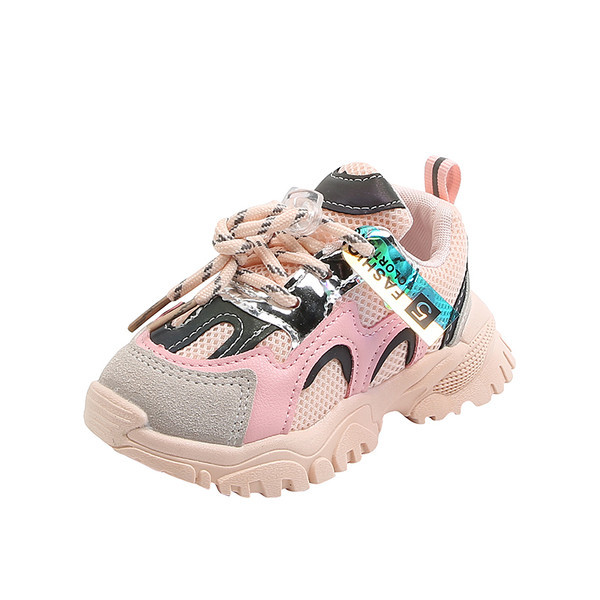 Adidași pentru copii din plasă cu șireturi și talpă aspră