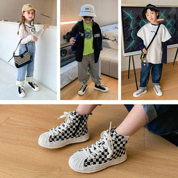 Tenisi sport inalti pentru copii pentru baieti cu sireturi si talpa plate