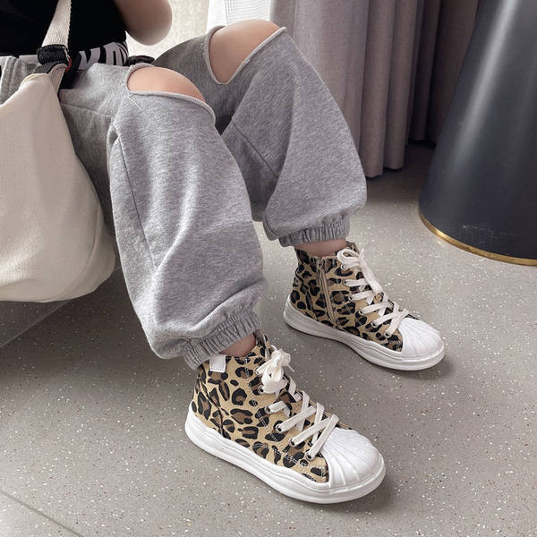 Tenisi sport inalti pentru copii pentru baieti cu sireturi si talpa plate