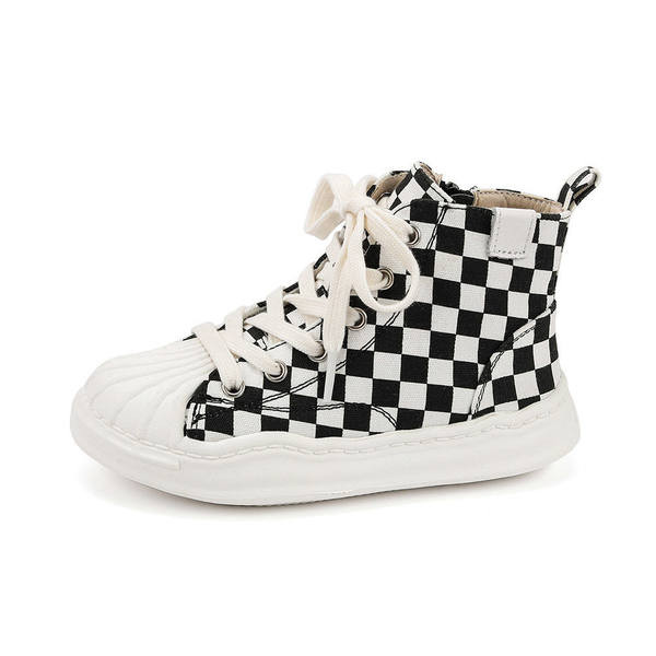 Tenisi sport inalti pentru copii pentru baieti cu sireturi si talpa plate