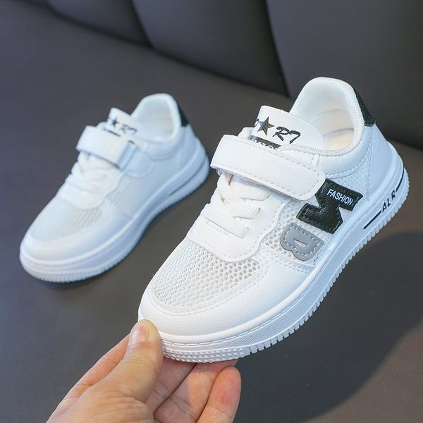 Model nou de adidasi copii cu autocolante de culoare alba