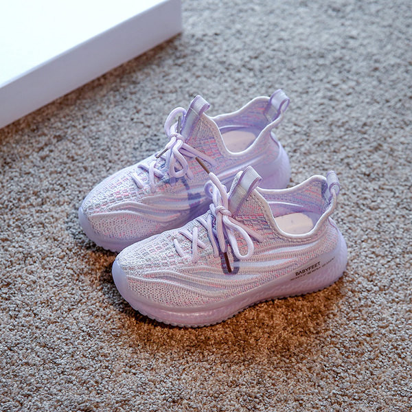 Tenisi copii din material textil cu sireturi