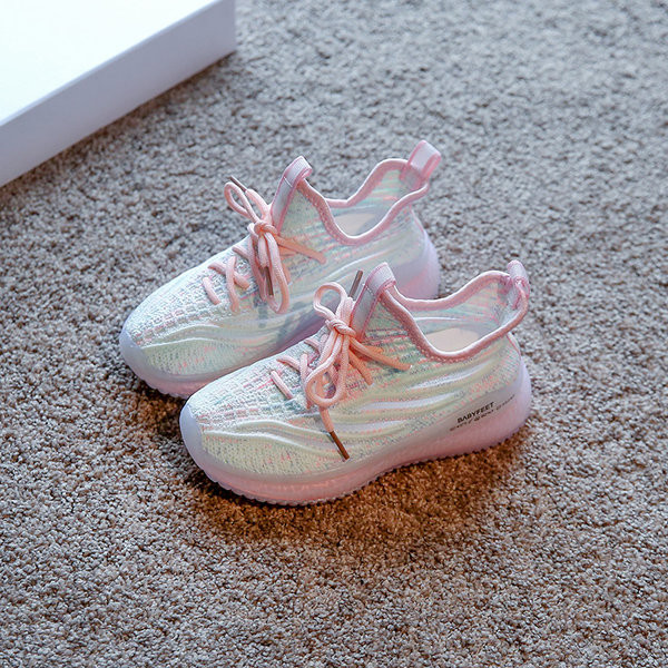 Tenisi copii din material textil cu sireturi