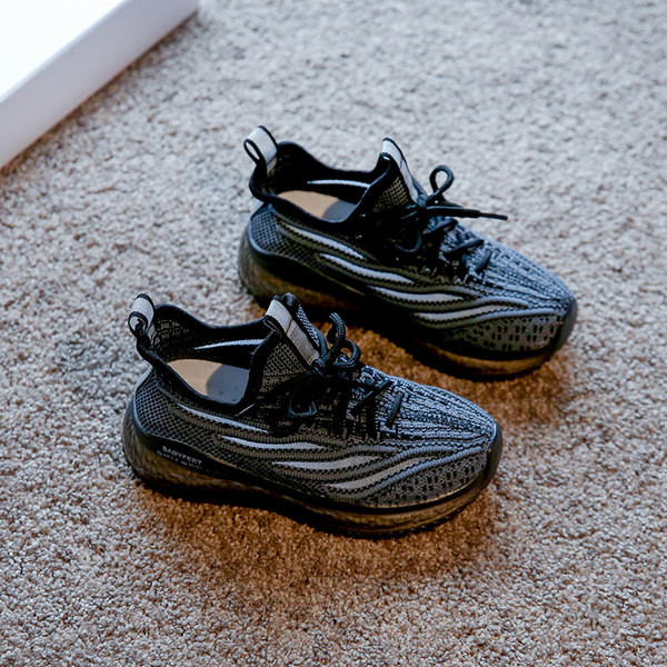 Tenisi copii din material textil cu sireturi