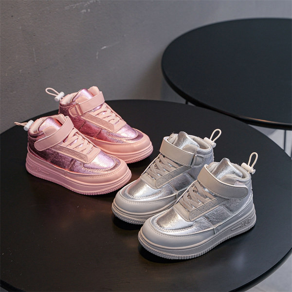 Tenisi textile pentru copii cu autocolante pentru fete