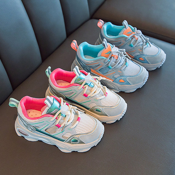 Adidași pentru copii din plasă în două culori pentru băieți și fete