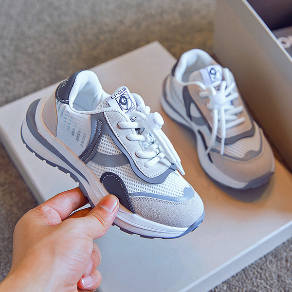 Tenisi copii din plasă cu șireturi pentru băieți