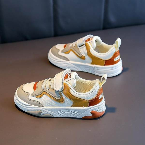 Adidași pentru copii pentru băieți cu inscripție cu talpă plată și velcro